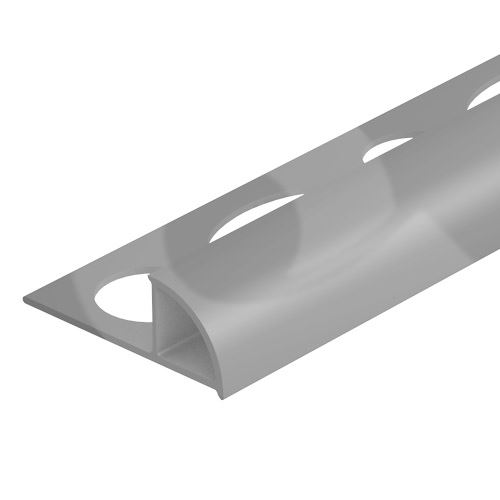 Obloučková ukončovací lišta pvc stříbrná 10mm 2,5m