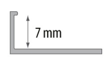 Ukončovací L lišta Cezar plast béžová 7mm 2,5m