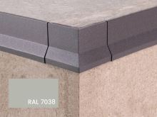 Vnější roh k balkonové T liště s okapničkou Profilpas Protec CPCV hliník šedý popel RAL 7038 95x12,5mm