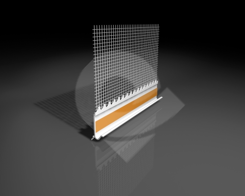 Plastový soklový nástavec s okapnicí se skleněnou síťovinou Weber 2,5m