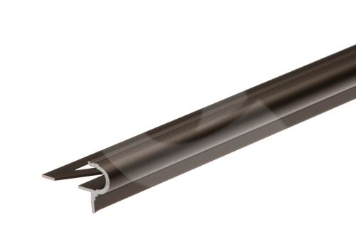 Schodová lišta k dlažbě Cezar eloxovaný hliník olivová 12mm 2,5m