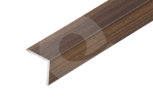 Schodová hrana samolepící Cezar 20x20mm 1,35m teak