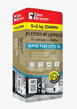 Den Braven flexibilní lepidlo na obklady a dlažbu SUPER FLEX C2TE S1 7kg