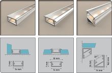 Lišta pro vedení led pásku 7x14x18mm 2m (1)