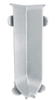 Vnitřní roh plastový k soklové liště Cezar hliník stříbrný 59 mm 2 ks