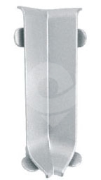 Vnitřní roh plastový k soklové liště Cezar hliník stříbrný 59 mm 2 ks