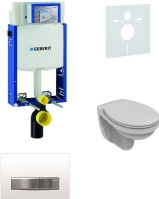 Sada pro závěsné WC, klozet, tlačítko Sigma 50, bílá výplň, sedátko Ideal Standard Quarzo