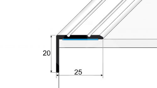 Schodová hrana samolepící Profilteam 25x20mm 2,7m dub P25A