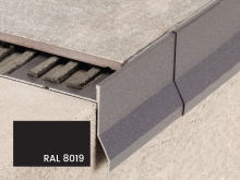 Balkonová T lišta s okapničkou Profilpas Protec CPCV hliník hnědý RAL 8019 55x10x2,7m