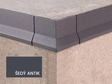 Vnější roh k balkonové T liště s okapničkou Profilpas Protec CPCV hliník šedý antik 55x10mm