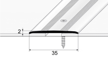 Přechodová lišta Profil Team samolepící plochá 35mm 0,93m stříbrná