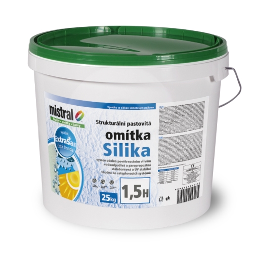 Mistral omítka silika 1,5H TB pastovitá siliko-silikátová omítka 25kg