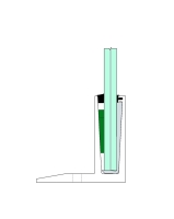 Hliníkový kotvící profil s vrchním kotvením pro skleněná zábradlí, 2500 mm