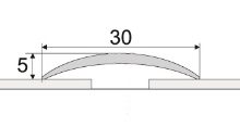 Přechodová lišta Profil Team samolepící 30mm 2,7m stříbrná