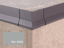 Vnější roh k balkonové T liště s okapničkou Profilpas Protec CPCV hliník šedý kov RAL 9006 55x10mm
