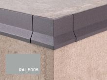 Vnější roh k balkonové T liště s okapničkou Profilpas Protec CPCV hliník šedý kov RAL 9006 75x10mm