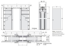 Pouzdro pro posuvné dveře do SDK 125mm Eclisse dvoukřídlé (1)