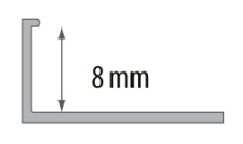 Ukončovací L lišta Cezar plast světle šedá 8mm 2,5m