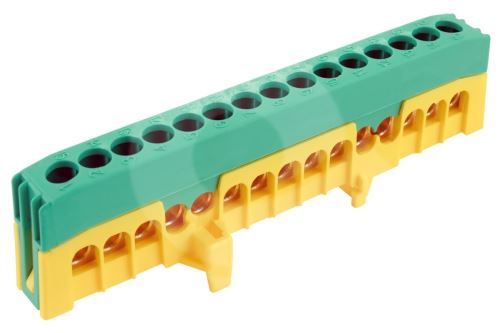 Elem můstek PE 15-F2 15x16mm2, IP20 zelený