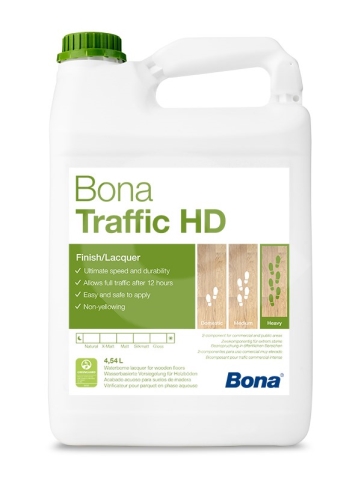 Bona Traffic HD nejodolnější vrchní lak na vodní bázi na dřevěné podlahy, mat 4,95l
