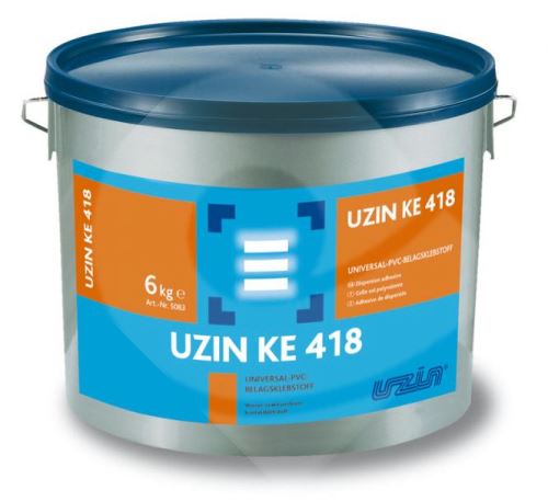 Disperzní lepidlo UZIN KE 418 pro lepení pvc, cv, textil. podlahovin 18kg