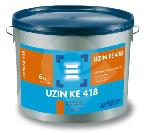 Disperzní lepidlo UZIN KE 418 pro lepení pvc, cv, textil. podlahovin 18kg