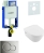 Sada pro závěsné WC, klozet, tlačítko Sigma 01 chrom, sedátko Villeroy &amp; Boch