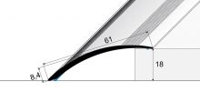 Přechodová lišta Profil Team samolepící 61mm 2,7m dub E09