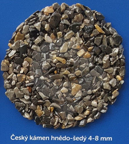 Český kámen hnědo - šedý Oxford 4-8 mm 25kg