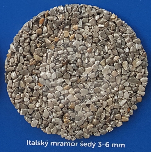 Italský mramor šedý 3 - 6 mm 25 kg