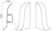 Cezar DUO koncovka levá+pravá, PVC, 59mm, javor horský, dekor 105
