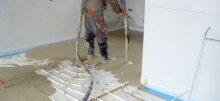 Lití anhydritové podlahy, cena práce za m2 bez materiálu