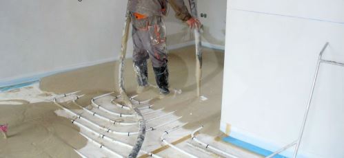 Lití anhydritové podlahy, cena práce za m2 bez materiálu
