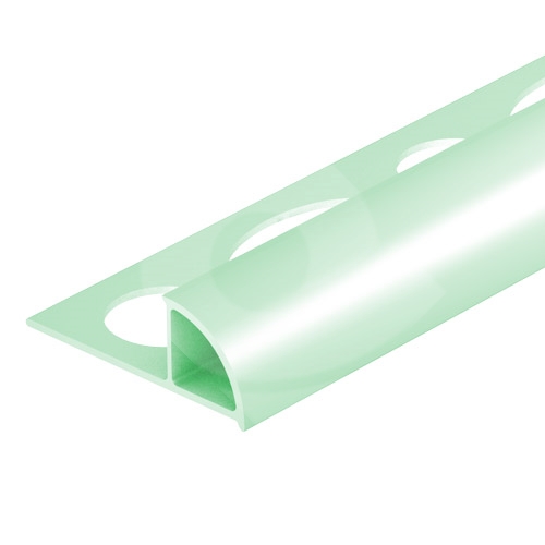 Obloučková ukončovací lišta pvc světle zelená 6mm 2,5m