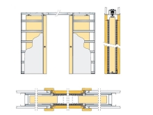 Pouzdro pro posuvné dveře do SDK 100mm Eclisse dvoukřídlé