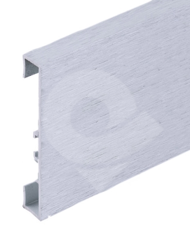 Podlahová soklová lišta Profilpas hliník kartáčovaný platina 60 mm 2 m