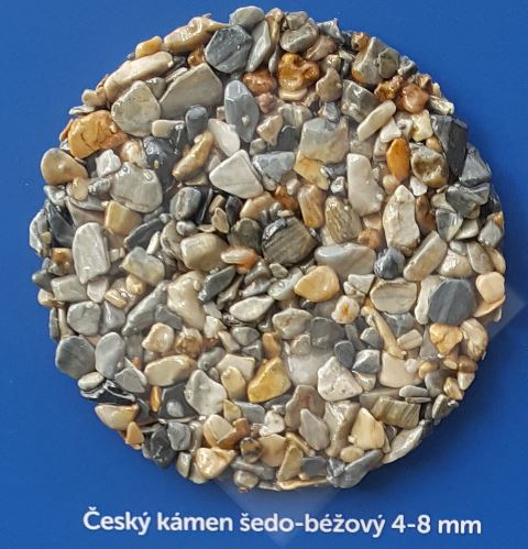Český kámen šedo - béžový Norway 4-8 mm 25kg