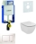 Sada pro závěsné WC, klozet, tlačítko Sigma 30 bílá/lesklý chrom/bílá, sedátko Ideal Standard Tesi