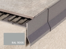 Balkonová T lišta s okapničkou Profilpas Protec CPCV hliník šedý kov RAL 9006 55x10x2,7m