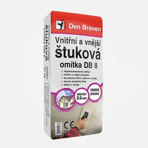 Den Braven vnitřní a vnější štuková omítka DB II 25kg