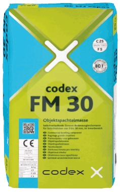 CODEX FM 30 - Objektová cementová samonivelační hmota od 3 do 30mm 25kg