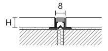 Dilatační lišta Profilpas Projoint NE plastová krátká základnice světle šedá 15mm 2,7m (1)