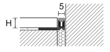Dilatační lišta pro nízké tloušťky Profilpas Projoint NJ/SA stěna/podlaha pvc šedá RAL 7035 10mm 2,7m
