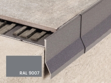 Balkonová T lišta s okapničkou Profilpas Protec CPCV hliník šedý RAL 9007 55x10x2,7m