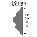 Stěnová lamela ozdobná Cezar polyuretanová pěna 19x53mm 2,4m (1)