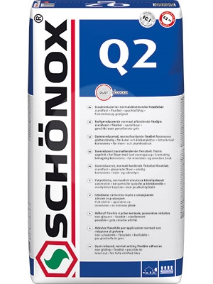 Lepidlo se sníženým skluzem a prodlouženou dobou zavadnutí Schonox Q2 C2TE 25kg