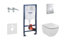 Sada pro závěsné WC, klozet a sedátko softclose Ideal Standard, tlačítka Skate Cosmo, Aquablade