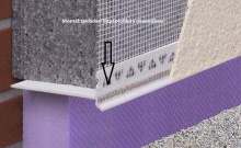 Montáž zakládací lišty s okapničkou a tkaninou (perlinkou), cena práce za bm bez materiálu
