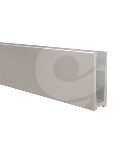 Hliníkový kotvící profil s vrchním kotvením pro sklo 12-22 mm, 2500 mm